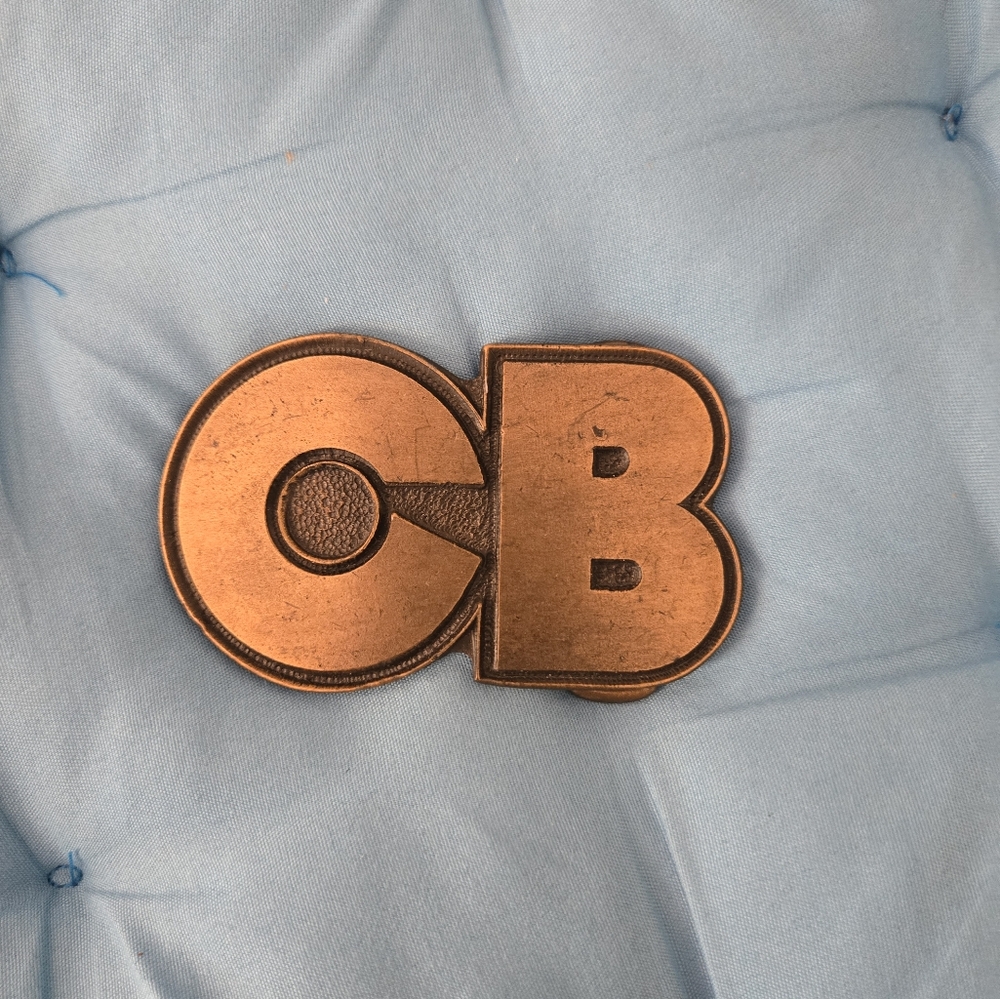 1976 Metal Belt Buckle, Brass, CB (Vtg)